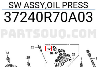 Honda 37240R70A03 SW ASSY,OIL PRESS