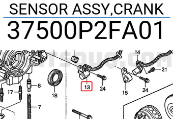 Honda 37500P2FA01 SENSOR ASSY,CRANK