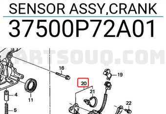 Honda 37500P72A01 SENSOR ASSY,CRANK
