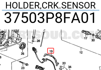 Honda 37503P8FA01 HOLDER,CRK.SENSOR
