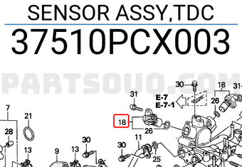 Honda 37510PCX003 SENSOR ASSY,TDC