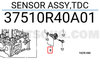 Honda 37510R40A01 SENSOR ASSY,TDC