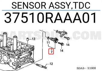 Honda 37510RAAA01 SENSOR ASSY,TDC