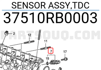Honda 37510RB0003 SENSOR ASSY,TDC