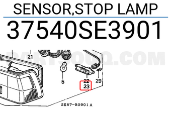 Honda 37540SE3901 SENSOR,STOP LAMP