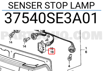 Honda 37540SE3A01 SENSER STOP LAMP