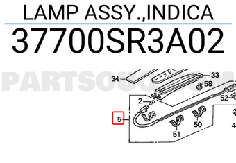 Honda 37700SR3A02 LAMP ASSY.,INDICA