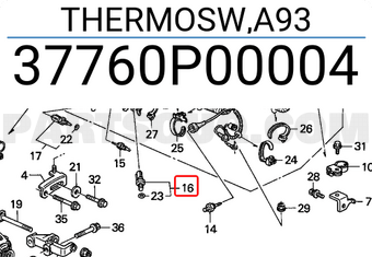 Honda 37760P00004 THERMOSW,A93