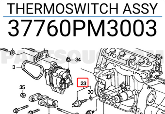 Honda 37760PM3003 THERMOSWITCH ASSY