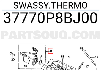 Honda 37770P8BJ00 SWASSY,THERMO