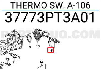 Honda 37773PT3A01 THERMO SW, A-106