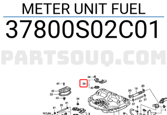 Honda 37800S02C01 METER UNIT FUEL