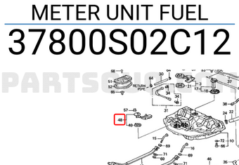 Honda 37800S02C12 METER UNIT FUEL