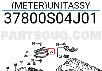 Honda 37800S04J01 (METER)UNITASSY