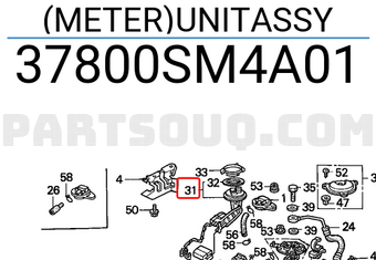 Honda 37800SM4A01 (METER)UNITASSY