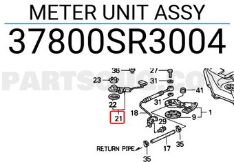 Honda 37800SR3004 METER UNIT ASSY