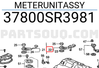 Honda 37800SR3981 METERUNITASSY