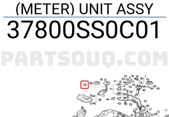 Honda 37800SS0C01 (METER) UNIT ASSY