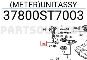 Honda 37800ST7003 (METER)UNITASSY