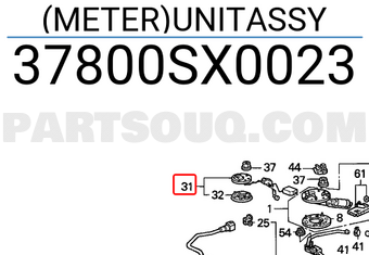 Honda 37800SX0023 (METER)UNITASSY