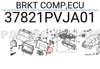 Honda 37821PVJA01 BRKT COMP,ECU