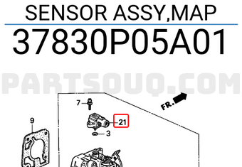 Honda 37830P05A01 SENSOR ASSY,MAP