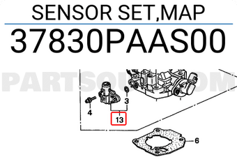 Honda 37830PAAS00 SENSOR SET,MAP