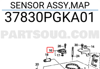 Honda 37830PGKA01 SENSOR ASSY,MAP