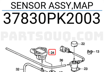 Honda 37830PK2003 SENSOR ASSY,MAP
