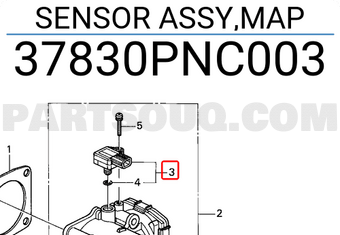 Honda 37830PNC003 SENSOR ASSY,MAP