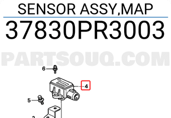 Honda 37830PR3003 SENSOR ASSY,MAP