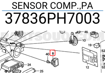 Honda 37836PH7003 SENSOR COMP.,PA