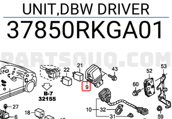 Honda 37850RKGA01 UNIT,DBW DRIVER