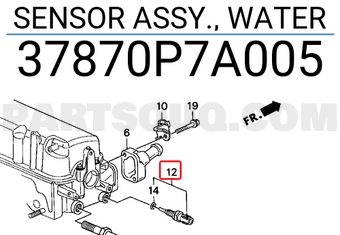 Honda 37870P7A005 SENSOR ASSY., WATER