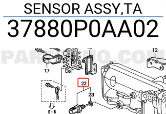 Honda 37880P0AA02 SENSOR ASSY,TA