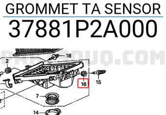 Honda 37881P2A000 GROMMET TA SENSOR