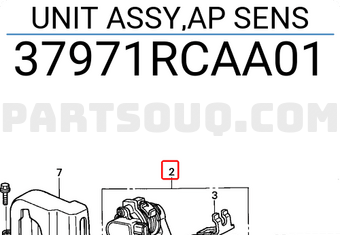 Honda 37971RCAA01 UNIT ASSY,AP SENS
