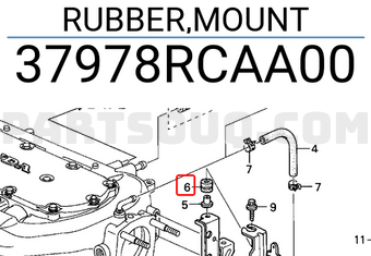 Honda 37978RCAA00 RUBBER,MOUNT