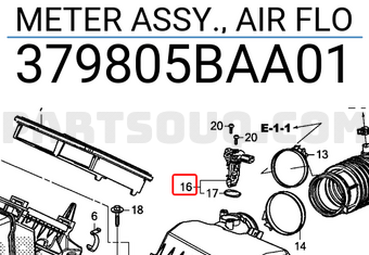 Honda 379805BAA01 METER ASSY., AIR FLO