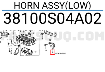 Honda 38100S04A02 HORN ASSY(LOW)