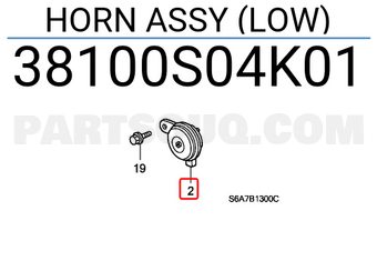 Honda 38100S04K01 HORN ASSY (LOW)
