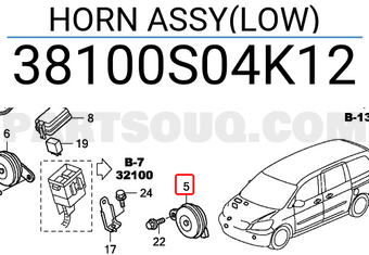 Honda 38100S04K12 HORN ASSY(LOW)
