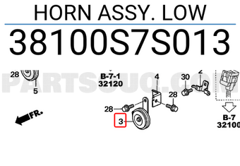 Honda 38100S7S013 HORN ASSY. LOW