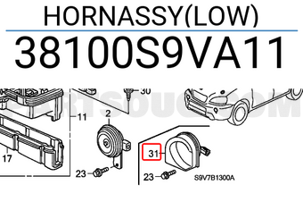 Honda 38100S9VA11 HORNASSY(LOW)
