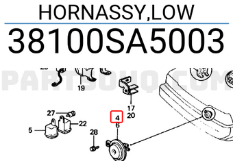 Honda 38100SA5003 HORNASSY,LOW