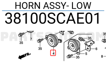 Honda 38100SCAE01 HORN ASSY- LOW