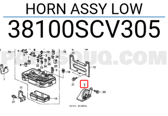 Honda 38100SCV305 HORN ASSY LOW