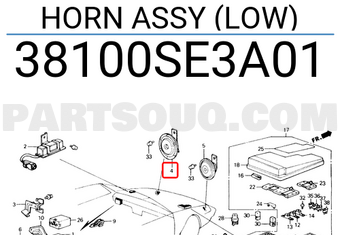 Honda 38100SE3A01 HORN ASSY (LOW)