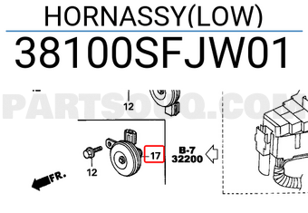 Honda 38100SFJW01 HORNASSY(LOW)