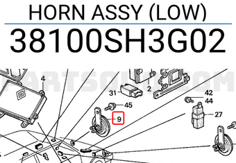 Honda 38100SH3G02 HORN ASSY (LOW)